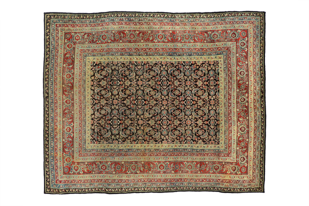 9 x 11 Antique Indian Agra Rug 76940