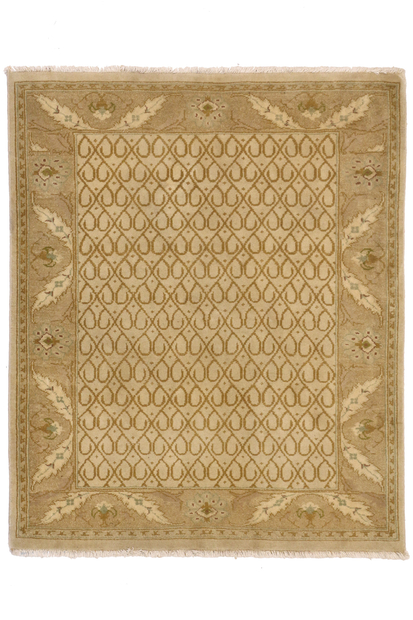 4 x 5 Vintage Earth-Tone Indian Rug 76983