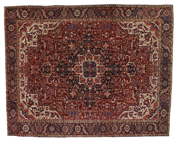 11 x 14 Antique Heriz Rug 52151