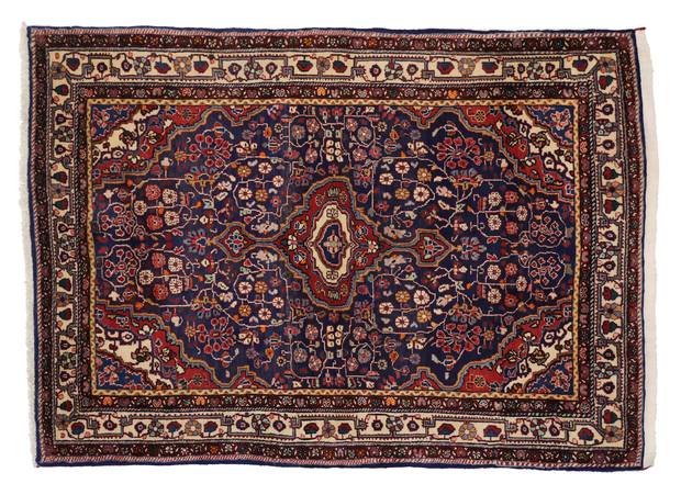 4 x 5 Vintage Persian Sarouk Rug 76993