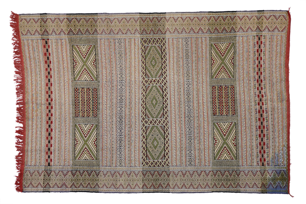 7 x 10 Vintage Moroccan Kilim Rug 77008