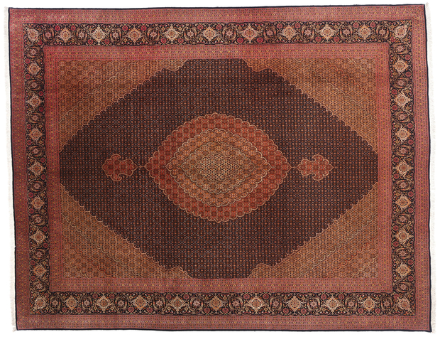 10 x 13 Vintage Persian Mahi Tabriz Rug 76980