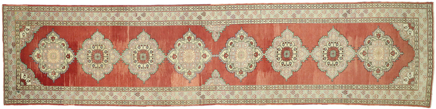 5 x 19 Vintage Turkish Oushak Rug 52170