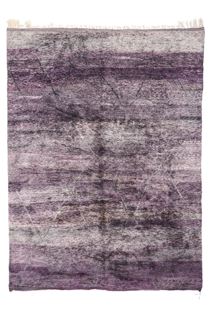 10 x 14 Modern Purple Beni Mrirt Moroccan Rug 20524