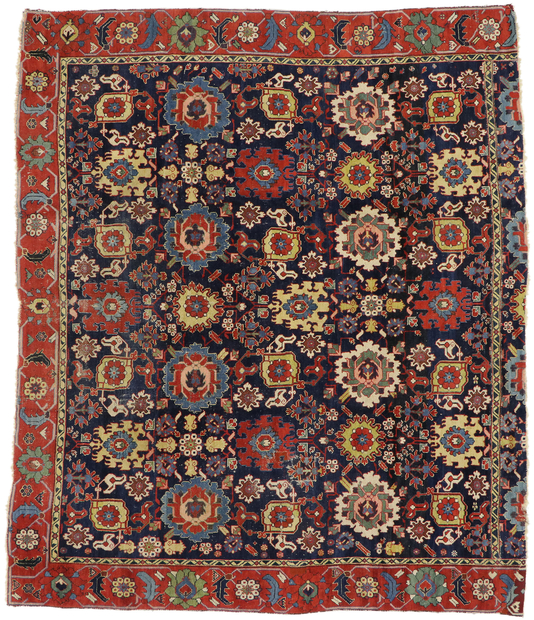 8 x 10 Antique Caucasian Azerbaijan Harshang Rug 77021