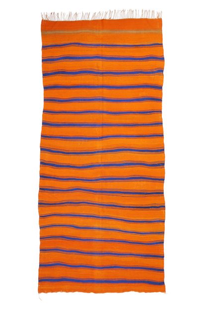 6 x 12 Vintage Orange Moroccan Striped Kilim Rug 20537