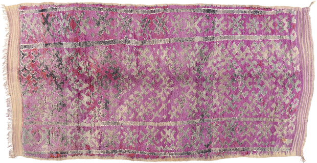 6 x 11 Vintage Purple Boujad Moroccan Rug 20596