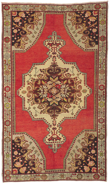 5 x 8 Antique Turkish Oushak Rug 50722