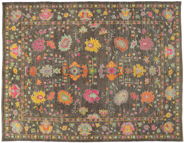 10 x 13 Colorful Oushak Rug 52218