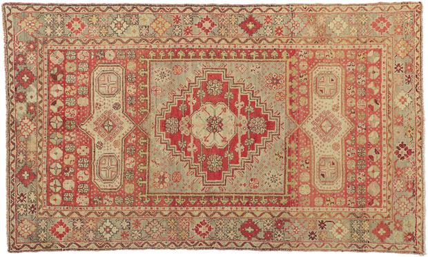 4 x 7 Vintage Turkish Oushak Rug 50654