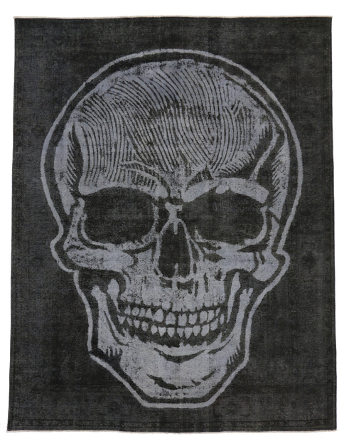 10 x 12 Vintage Overdyed Skull Rug 80432