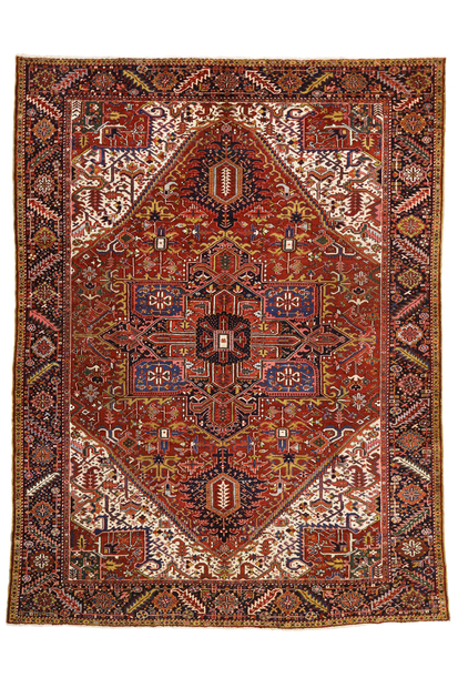 10 x 13 Antique Persian Heriz Rug 77030