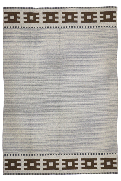 6 x 9 Vintage Gray Swedish Rollakan Rug 77037