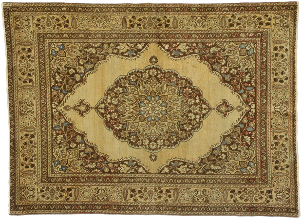 4 x 5 Antique Persian Tabriz Rug 50671