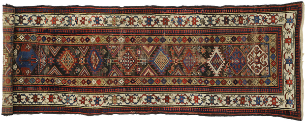 4 x 12 Antique Kazak Rug 77059