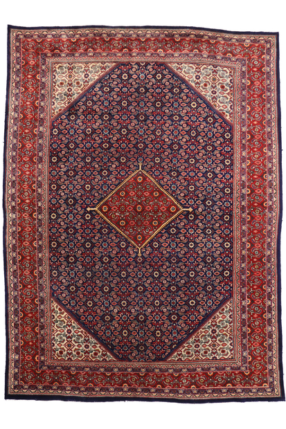 10 x 13 Vintage Persian Hamadan Rug 77149