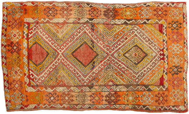 4 x 7 Vintage Turkish Oushak Rug 52300