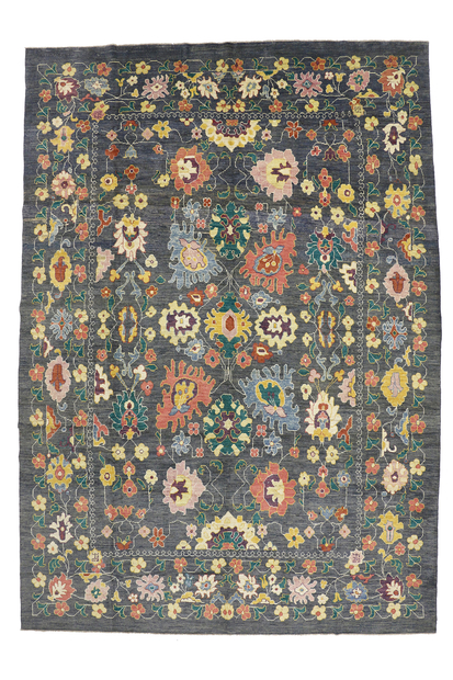 12 x 17 Colorful Turkish Oushak Rug 60656