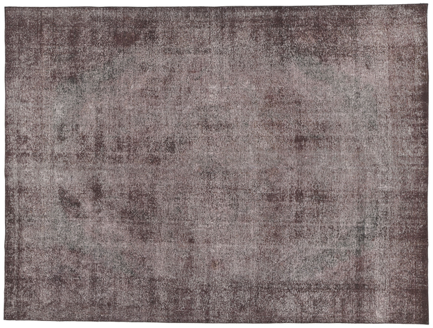 10 x 13 Vintage Turkish Overdyed Rug Industrial Chic 60675