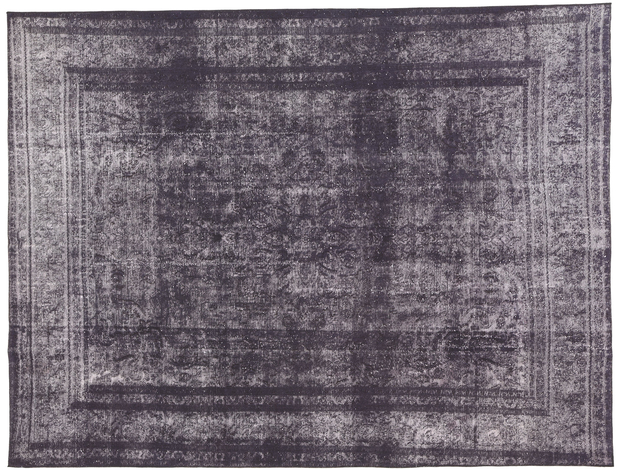 9 x 12 Vintage Turkish Aubergine Overdyed Rug 60692