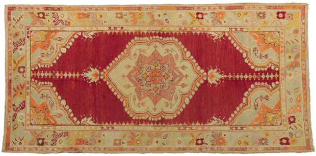 4 x 7 Vintage Turkish Oushak Rug 50760