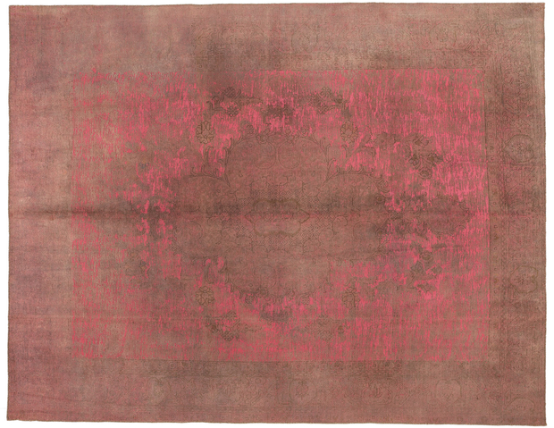 10 x 12 Vintage Hot Pink Overdyed Rug 60723