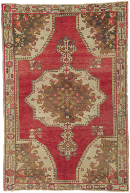 5 x 7 Vintage Turkish Oushak Rug 50761