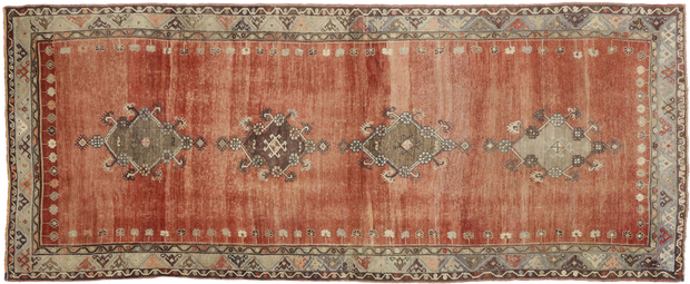 4 x 11 Vintage Oushak Rug 50768