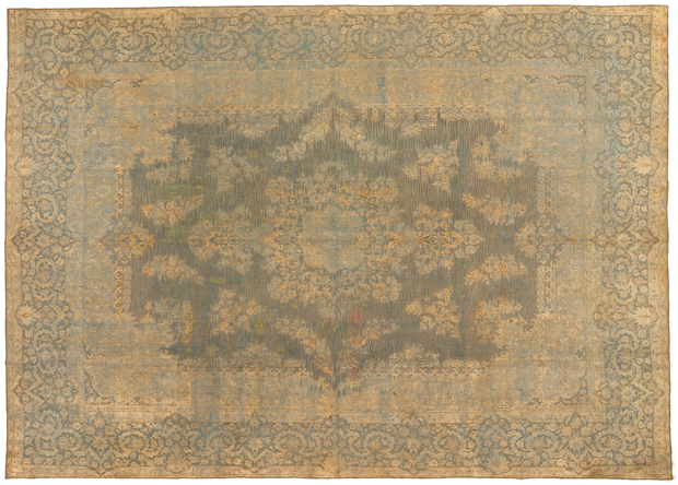 9 x 13 Vintage Turkish Gold Overdyed Rug 60783