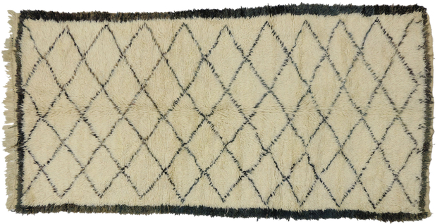 4 x 8 Vintage Moroccan Beni Ourain Rug 20659