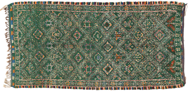 6 x 13 Vintage Green Beni MGuild Moroccan Rug 20662