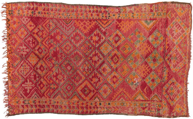 6 x 10 Vintage Red Talstint Moroccan Rug 20677