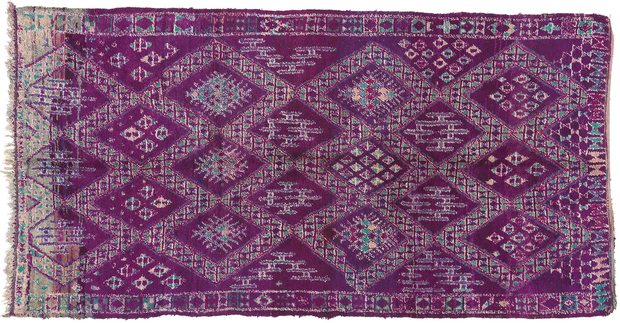 6 x 11 Vintage Purple Beni MGuild Moroccan Rug 20683