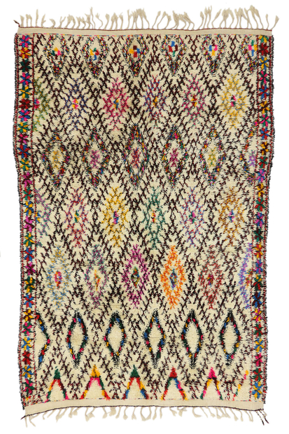 7 x 10 Vintage Moroccan Beni Ourain Rug 20695