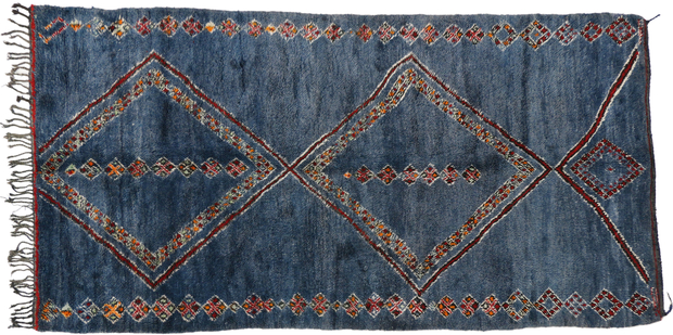 6 x 11 Vintage Blue Moroccan Rug 20728