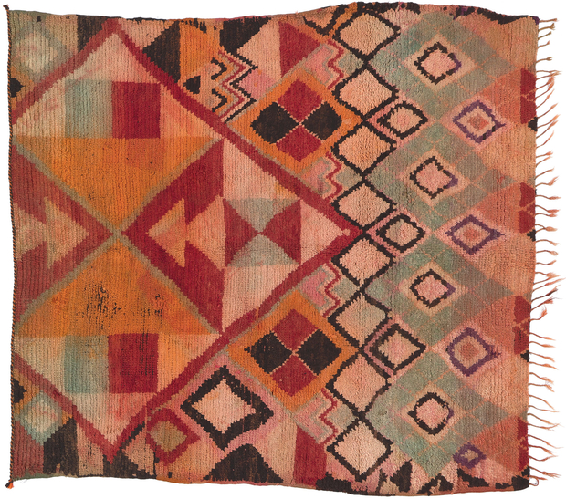 6 x 6 Vintage Boujad Moroccan Rug 20757
