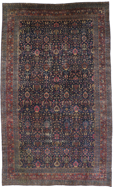 11 x 19 Antique Persian Kerman Rug 77185