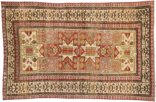 4 x 6 Vintage Turkish Oushak Rug 52337