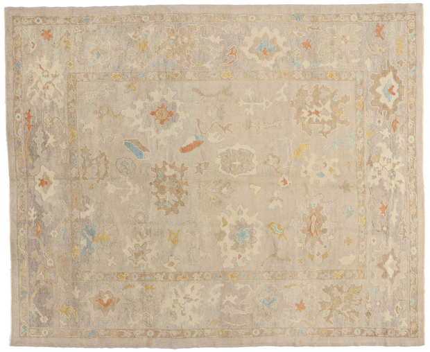 10 x 12 Modern Earth-Tone Turkish Oushak Rug 52359