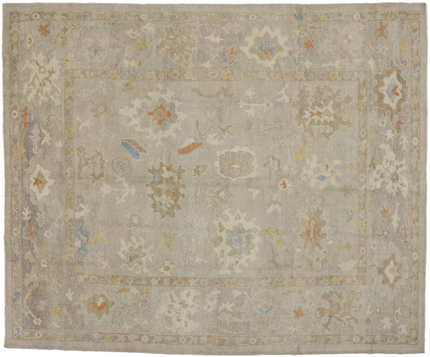 10 x 12 Earth-Tone Oushak Rug 52359