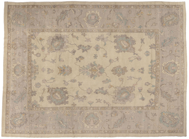 10 x 13 Modern Pastel Turkish Oushak Rug 52380