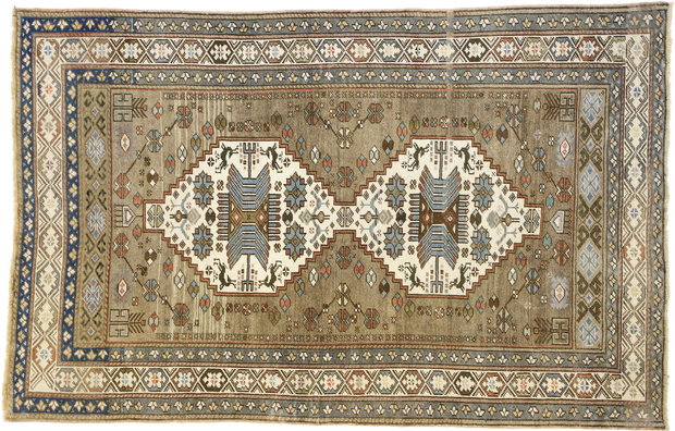 4 x 6 Vintage Turkish Oushak Rug 52395