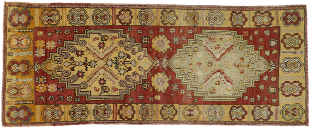 4 x 10 Vintage Turkish Oushak Rug 52404