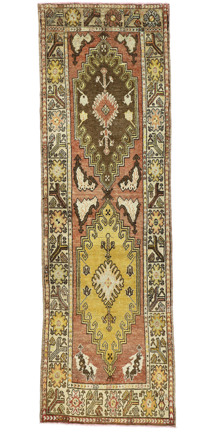 3 x 11 Vintage Turkish Oushak Rug 52411