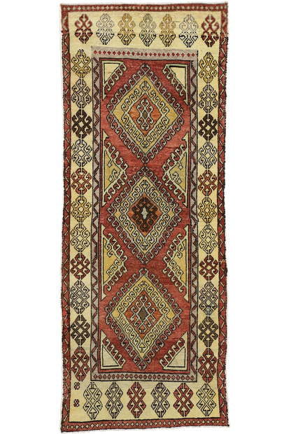 4 x 9 Vintage Turkish Oushak Rug 52412