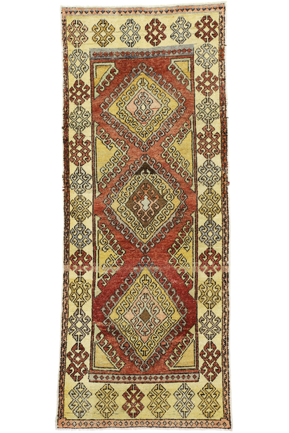 4 x 9 Vintage Turkish Oushak Rug 52413