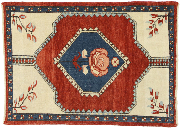 3 x 4 Vintage Turkish Oushak Rug 52422