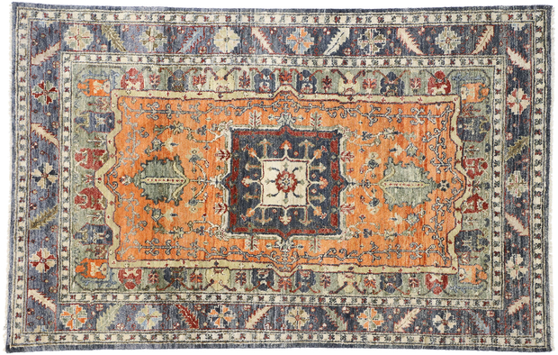 6 x 9 Modern Indian Silk Rug 30470