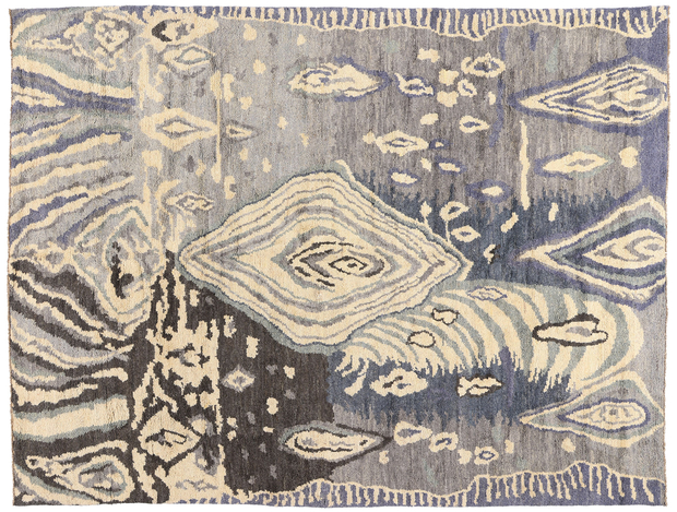 10 x 14 Modern Abstract Moroccan Rug 80475