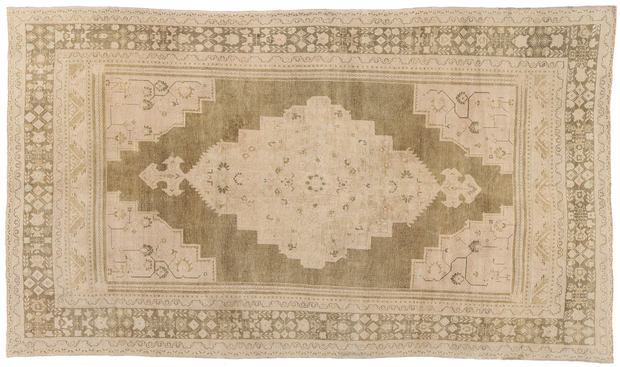 7 x 12 Vintage Earth-Tone Turkish Oushak Rug 52488